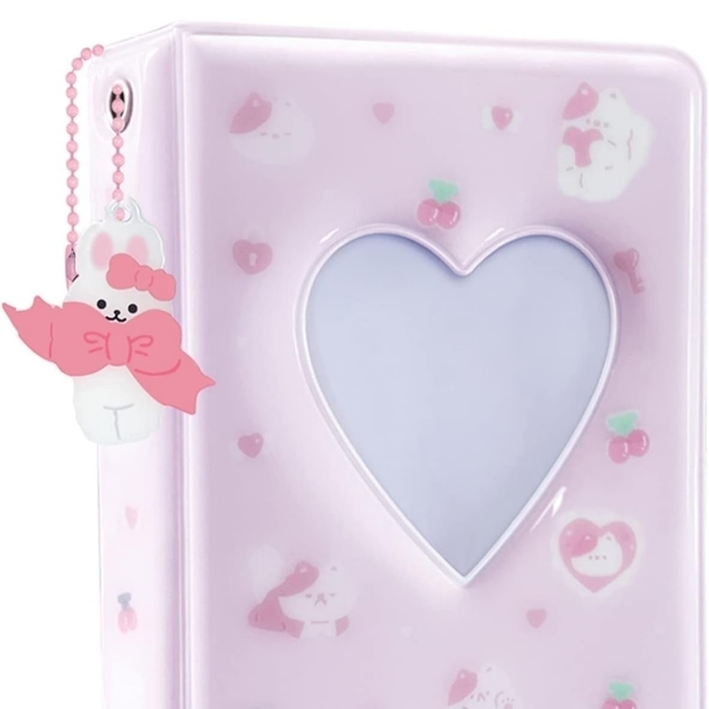 Pink Heart Kids Accessory photo album kawaii pink heart keychain